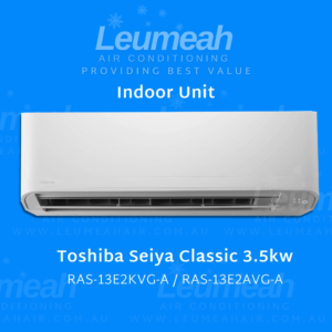 Toshiba RAS-13E2KVG-A RAS-13E2AVG-A 3.5kw Main Image Perfect for small bedrooms and small study areas.